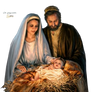 Holy Family and  birth of Jesus - by sama