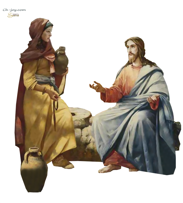 Christ-and-the-Samaritan-woman- by sama