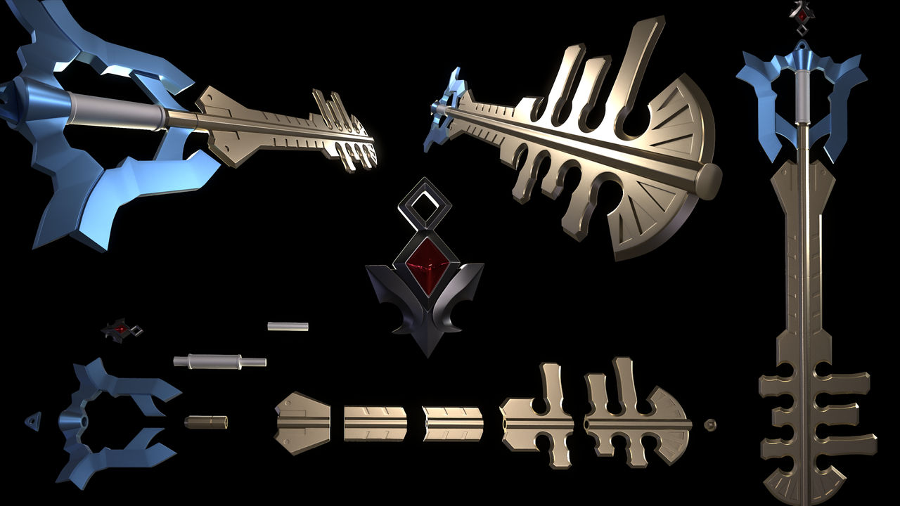 Kingdom Hearts Ends Of The Earth Keyblade 3D Print by shadowbreakre on ...