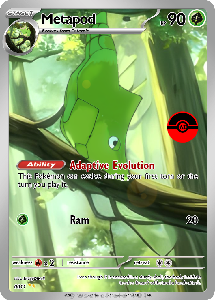 Card: 0011 Metapod by envoyofhell on DeviantArt Card: 0011 Metapod by envoyofhell on DeviantArt