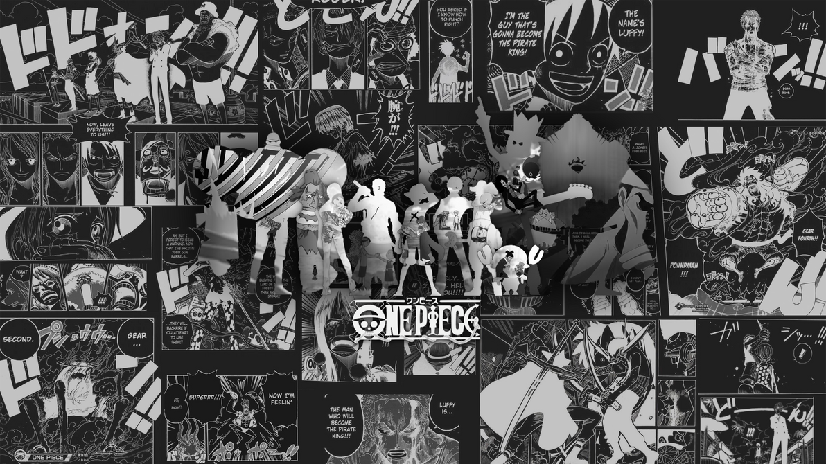 One Piece 4K Wallpaper BW by afifrafiqin on DeviantArt