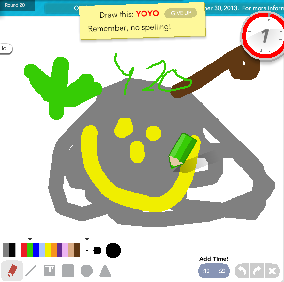 I tried drawing a Yo-Yo on draw my thing