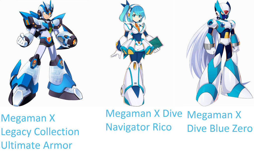 Drawing Reploids 3 Blue Reploids by Wanker1957435 on DeviantArt