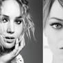 Jennifer Lawrence x Emma Stone (Black and White)