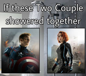 Captain America x Black Widow shower together by TristanHartup
