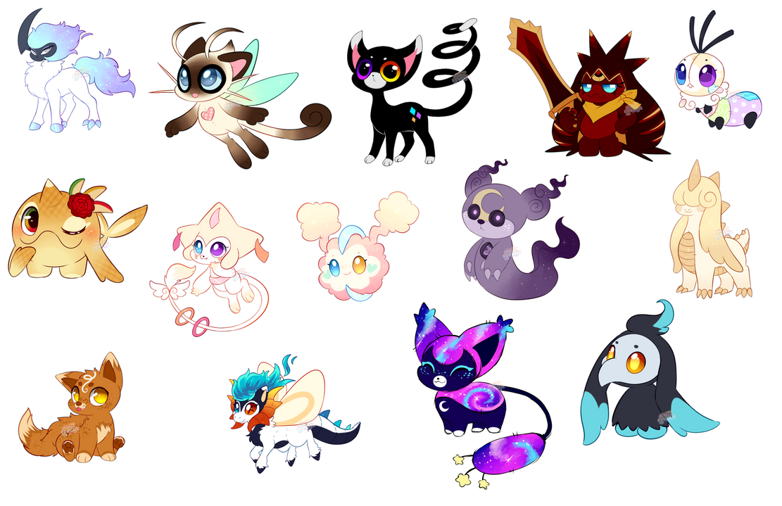 Various Pokemon Designs by MinkasReverie on DeviantArt