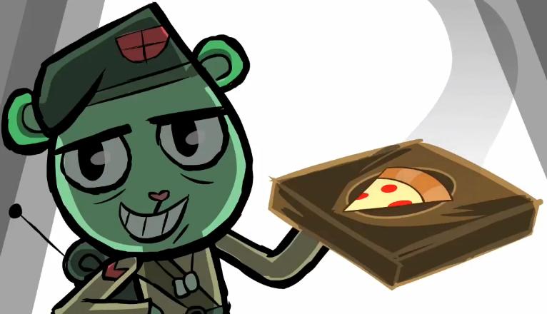 flippy loves pizza