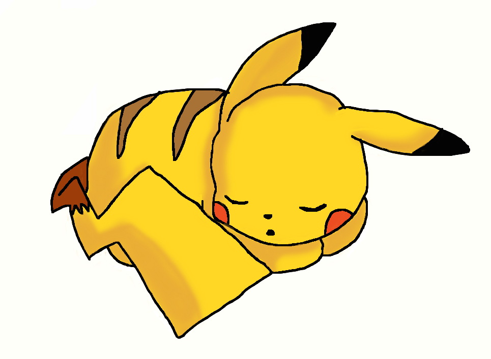 sleeping pikachu