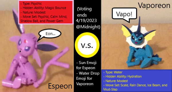 Espeon Mod Rivals Eeveelution Contest - Round 2 - Espeon vs Vaporeon by GoFigureComics on ...