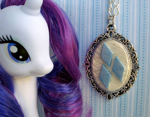 Rarity's Cutie Mark Cameo Necklace