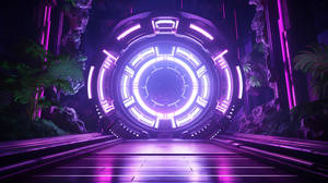 Epic Neon Gate Cover Image Of The Entrance