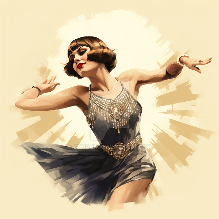 Flapper Girl Is Dancing by Zymanko on DeviantArt