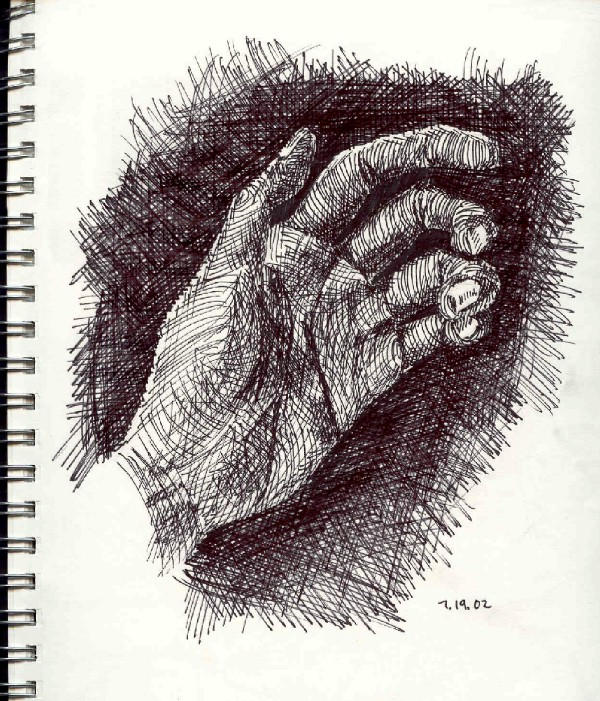 Line Hatching Hand Hand - cross hatching by little-lulu on DeviantArt