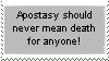 APOSTASY stamp