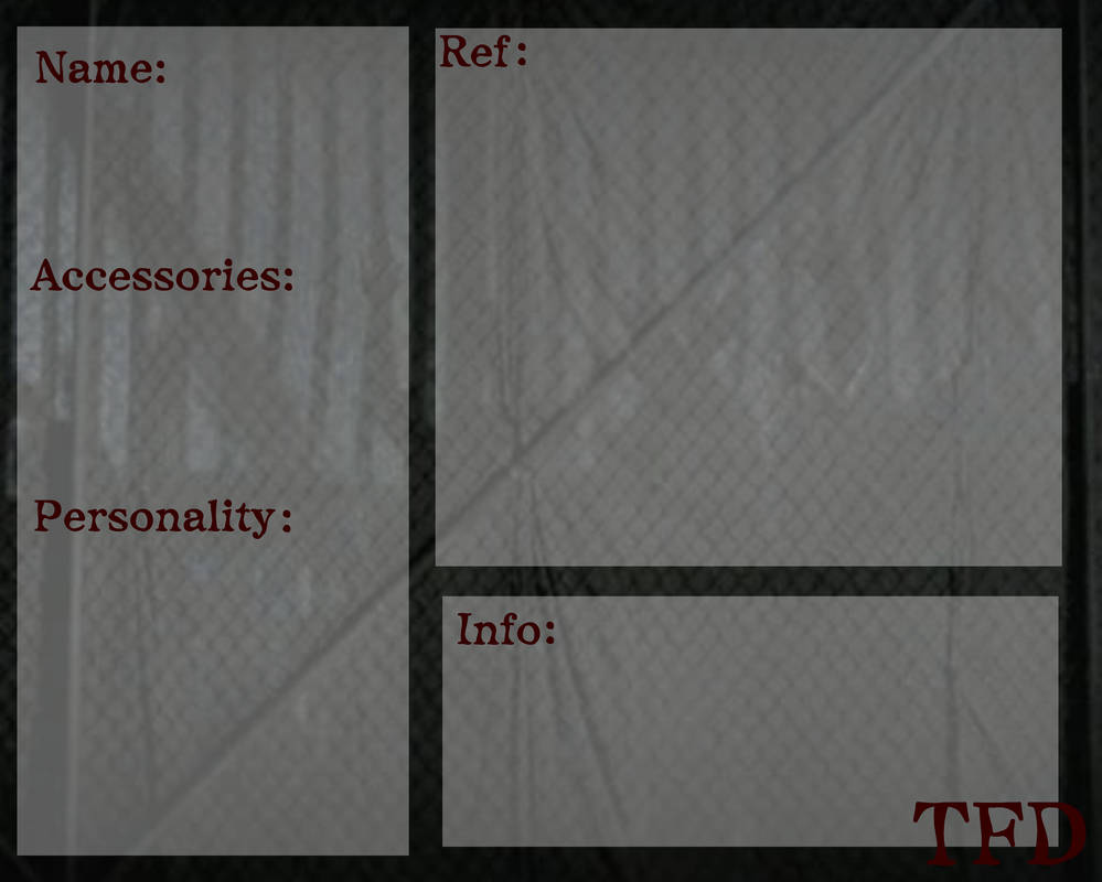 TFD sheet by MysteriousKiddoBeen on DeviantArt
