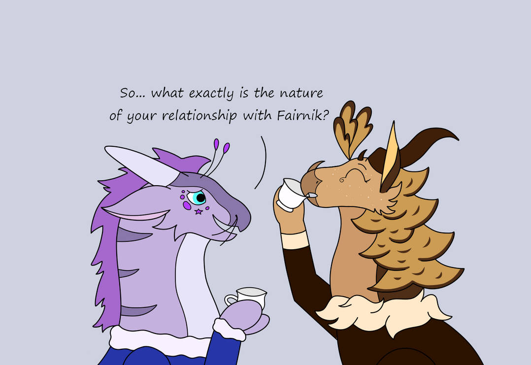 Talk Over Tea (Contest Entry) by TheFantasyManatee on DeviantArt
