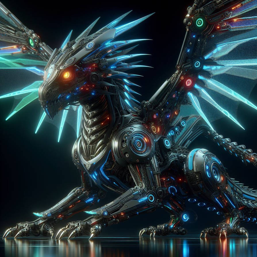 Dragon With Computer Gigabyte, the Cyber Dragon by KaijuSeijin on DeviantArt