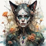 DreamUp Creation-The Ghostly Cat Woman