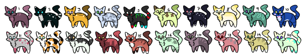 5 Point Cat Adoptables OPEN