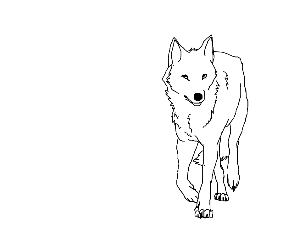 wallpapers Wolf Base Drawing Walking wolf walking base by wolflove29 on