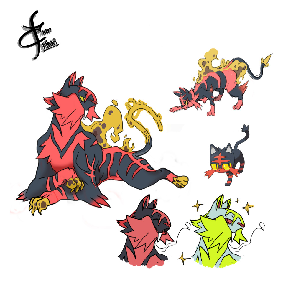 Litten Variations litten 3 stage (concept N-1) by Elesteva on DeviantArt
