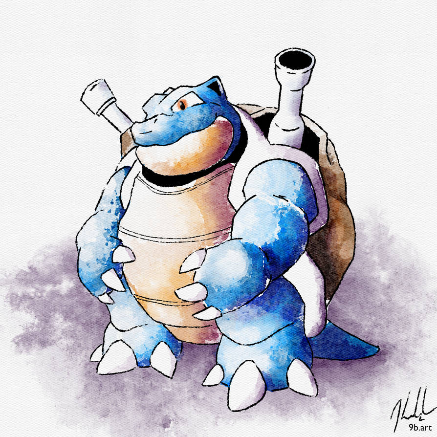 watercolor Blastoise by 9bulletrevolver on DeviantArt