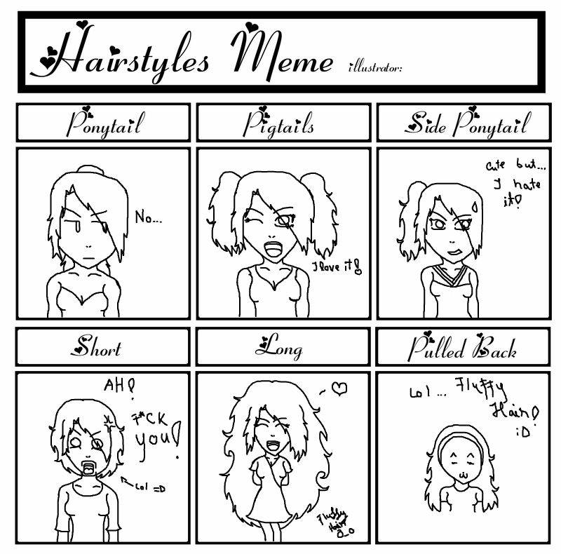 Hair Styles Meme by 3Peoples on DeviantArt