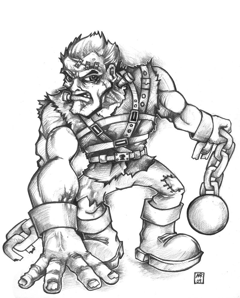 Frankenstien sketch by hawanja on DeviantArt