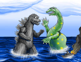 Godzilla vs Nessie