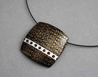 Polymer Clay Handmade Jewelry Contemporary pendant