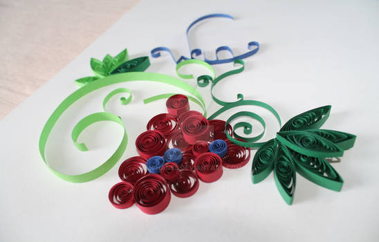 Quilling Weintraube