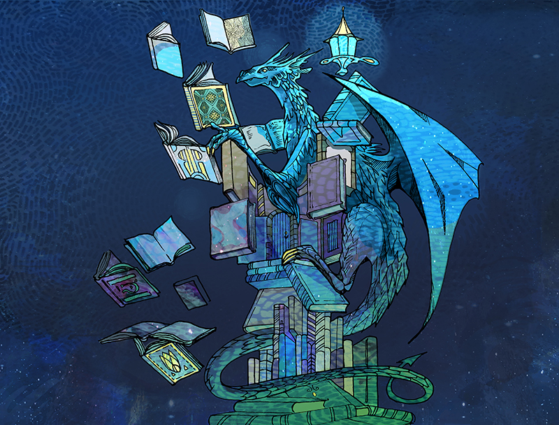 Library Dragon Dragon Librarian by yanadhyana on DeviantArt