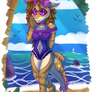 A Shy Shark Girl Ready For A Swim