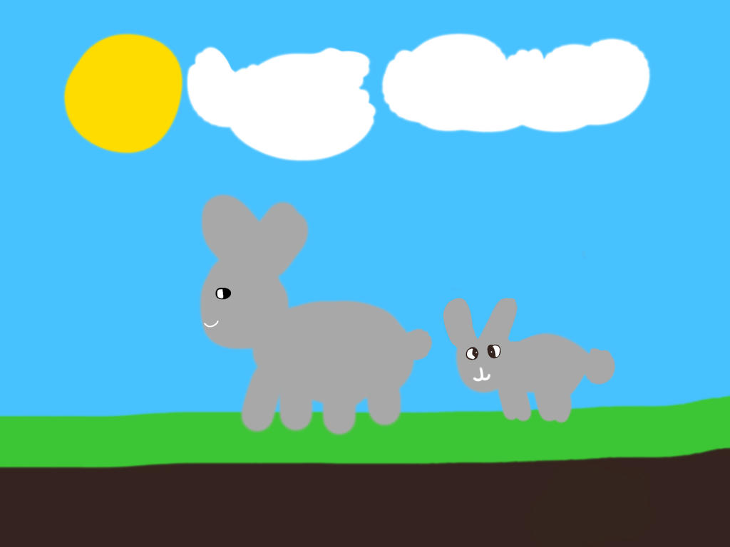 A Mama Rabbit with her baby! by Emilyyzz on DeviantArt