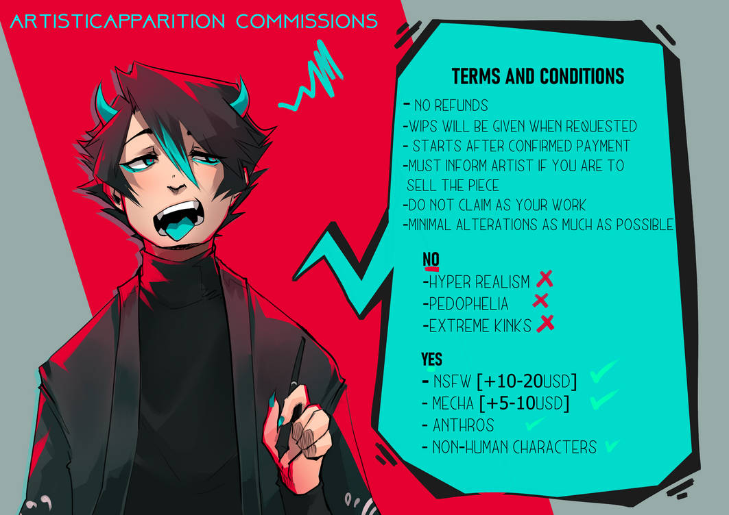 Commission sheet page 1 TOS by artisticApparition on DeviantArt