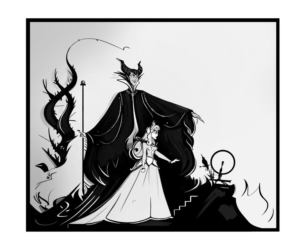 Maleficent vs Aurora doodle