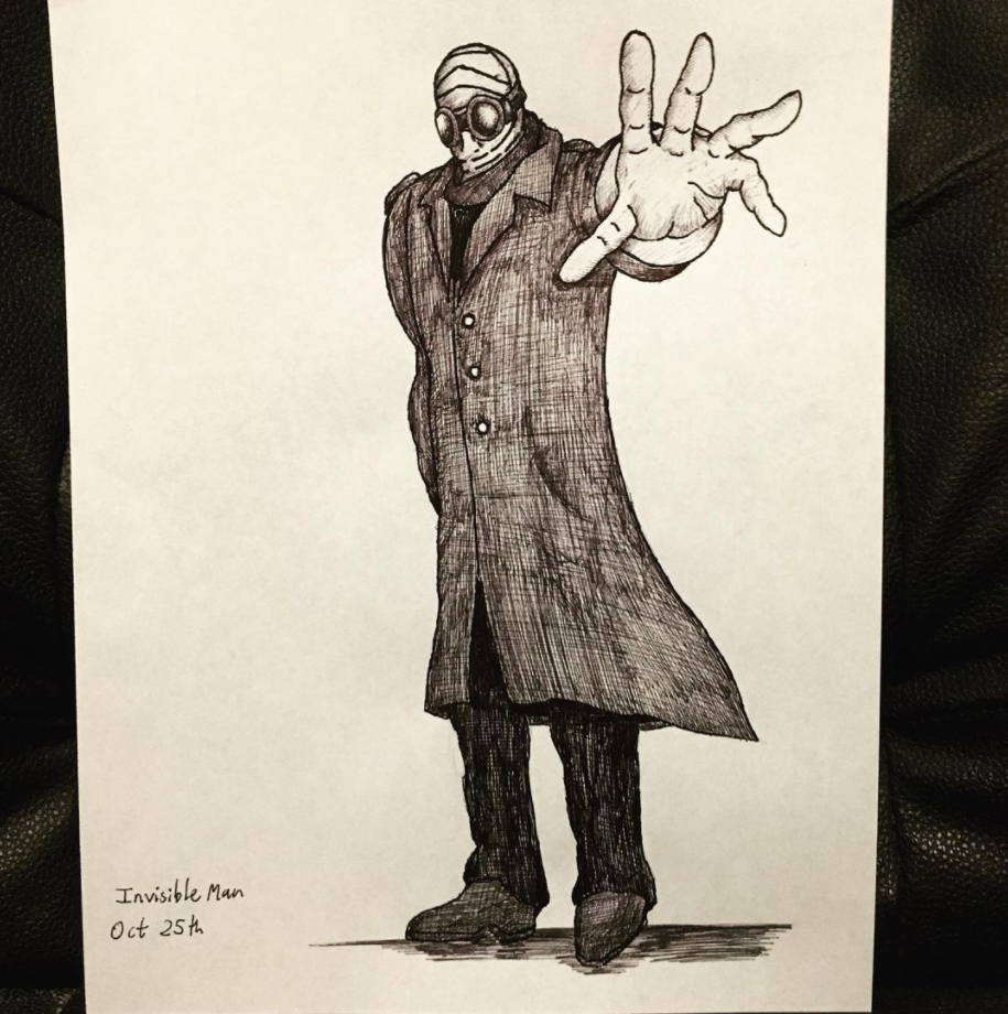 Someone Going Invisable Drawing Invisible Man Drawing by OctoRed77x on DeviantArt