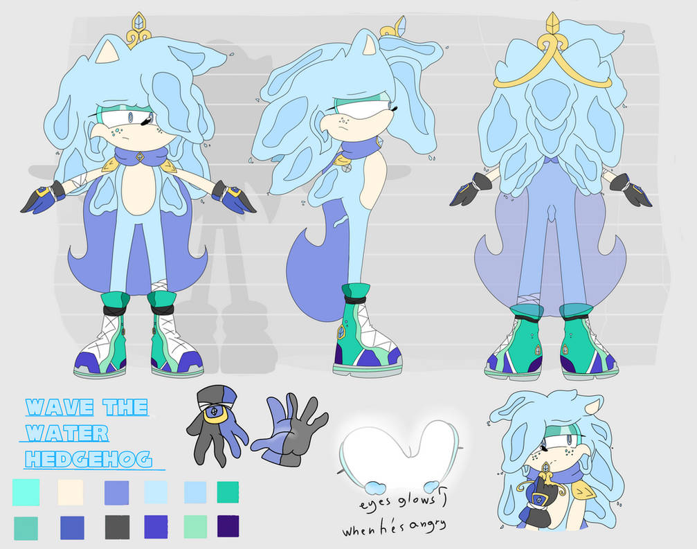 Wave the water hedgehog refrence sheet