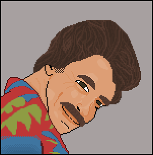 Magnum, P.I. Pixel Portrait