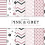 Digital Scrapbook Paper - Pink and Grey