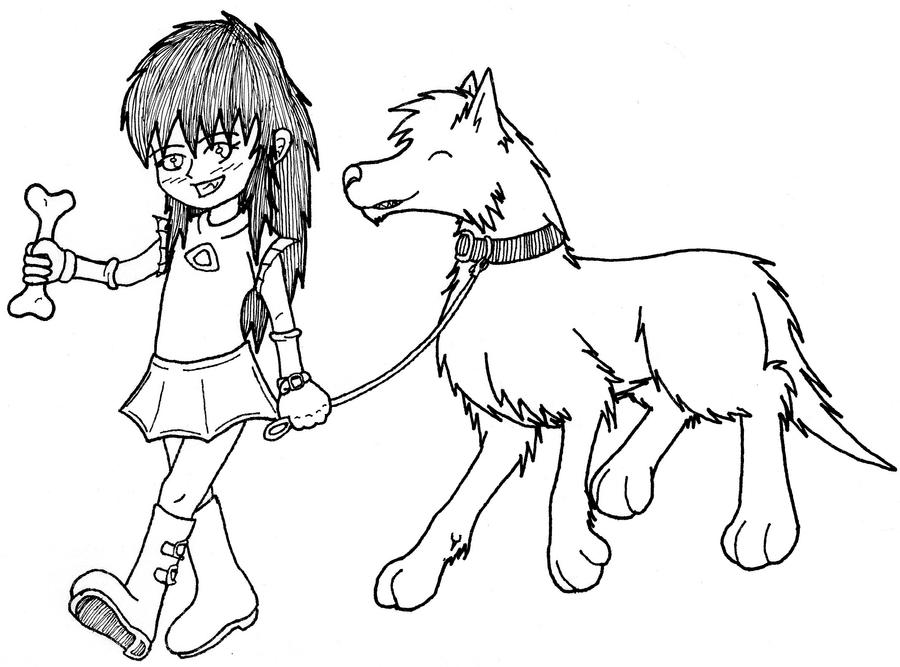 A Girl and her Wolf