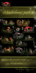 Mushrooms pack by moonchild-ljilja