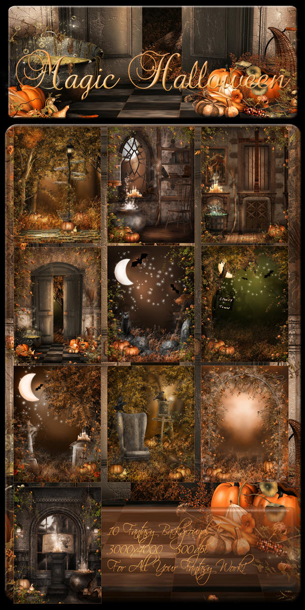 Magic Halloween backgrounds