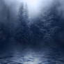 Dark Foggy River background