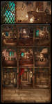 Wizard House backgrounds by moonchild-ljilja