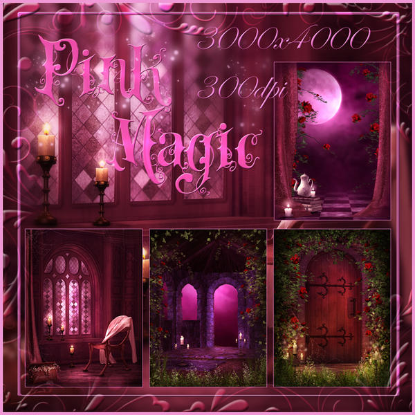 Pink Magic small pack backgrounds