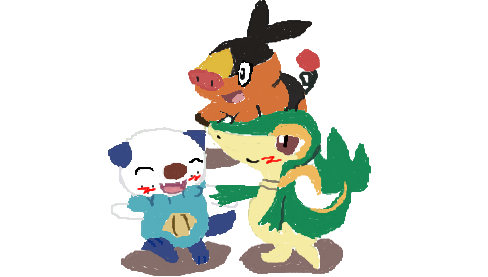 Unova Starters by SweetNSourStuff -- Fur Affinity [dot] net