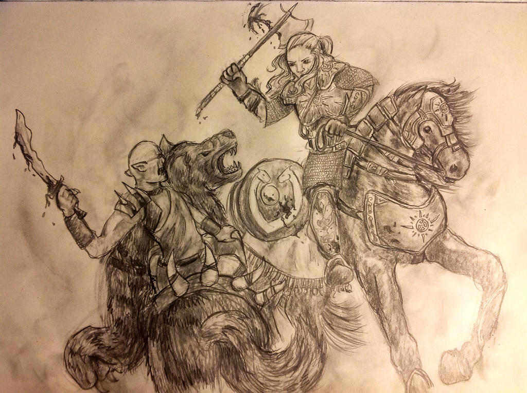 Orcs Attacking Rohan Rohan Woman and Orc by abreesey on DeviantArt