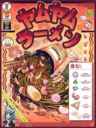 Yum Yum Ramen poster design