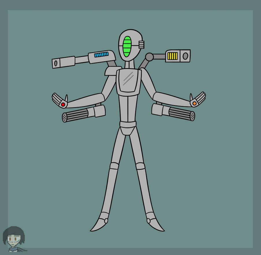 All-weapon cyborg by KingCourier on DeviantArt